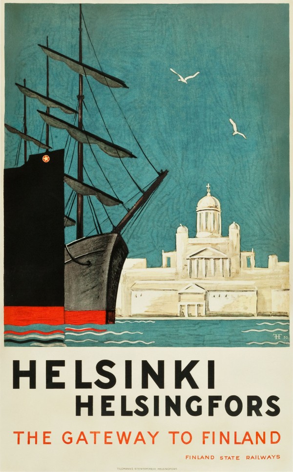 Helsinki, Finland Travel Poster  Print